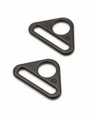 Triangle Ring, 1", Black Metal, 2 Pieces