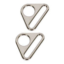 Triangle Ring, 1", Nickel, 2 Pieces