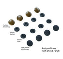 Tool-Free Snap, Antique Brass, 4 Pieces