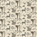 Jungle Romp Small Allover Animals Cream 43"/44" Fabric Per Yard