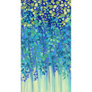 Peacock Waterfall Leaves Blissful Blooms Cotton 43"/44" Fabric Per Yard