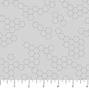 Hexies Gray Pigment Dewfall Cotton 44"/45" Fabric Per Yard
