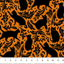 Cat Damask Orange Black-Hallow’s Eve