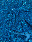 All-Over 5mm Shiny Sequins Stretch Velvet 54" Wide| New Creations Fabric & Foam Inc.