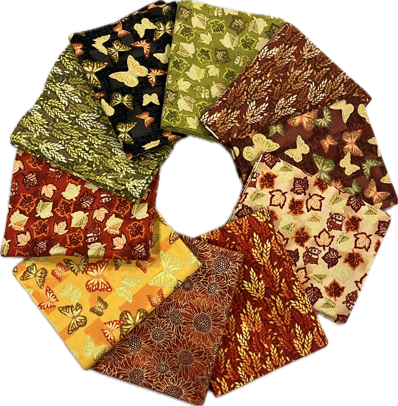 Golden Harvest - Fat Quarter Bundle - 10 pack