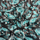 Paisley Print Metallic Stripe Chiffon Fabric