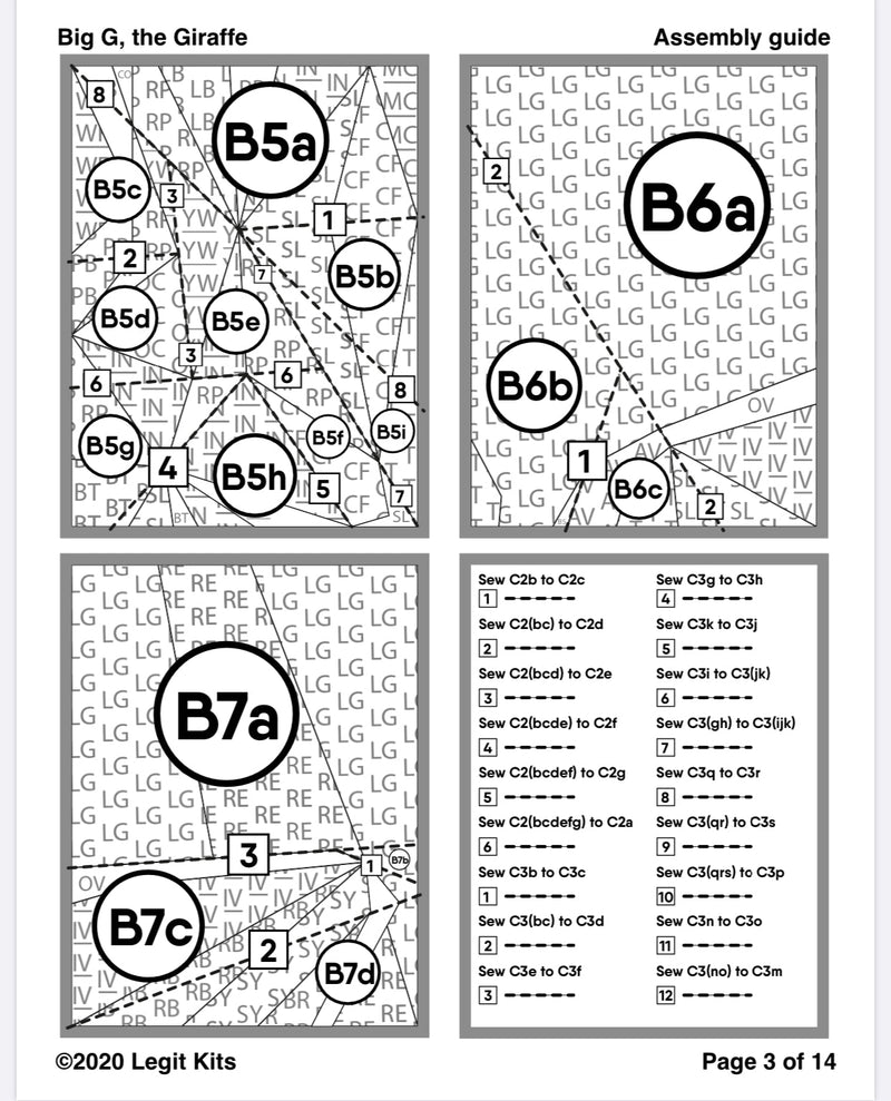 Big G the Giraffe Pattern