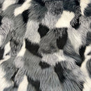 Multicolor Patchwork Faux Fur Fabric