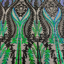 Alina Damask Stretch Sequins Fabric