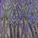 Alina Damask Stretch Sequins Fabric