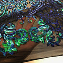 Catina Damask Stretch Sequins Fabric