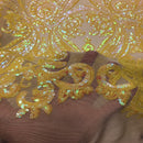 Catina Damask Stretch Sequins Fabric