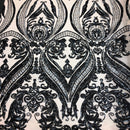 Catina Damask Stretch Sequins Fabric