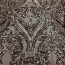 Catina Damask Stretch Sequins Fabric
