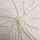 Flocked Polka Dot Mesh Fabric