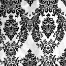 Damask Flocked Taffeta Fabric