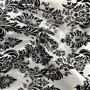 Damask Flocked Taffeta Fabric