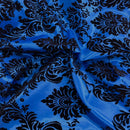 Damask Flocked Taffeta Fabric