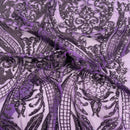 Catina Damask Stretch Sequins Fabric