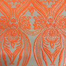 Catina Damask Stretch Sequins Fabric