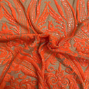 Catina Damask Stretch Sequins Fabric