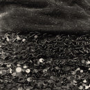 Sequins Embroidered Stretch Velvet Rodeo Fabric