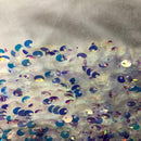 Sequins Embroidered Stretch Velvet Rodeo Fabric