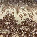 Alta Striped Damask Stretch Sequins Fabric