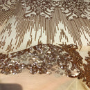Alta Striped Damask Stretch Sequins Fabric