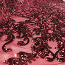 Alta Striped Damask Stretch Sequins Fabric