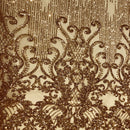 Alta Striped Damask Stretch Sequins Fabric