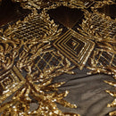 Alpica Geometric Stretch Sequins Fabric