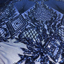 Alpica Geometric Stretch Sequins Fabric