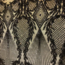 Alpica Geometric Stretch Sequins Fabric