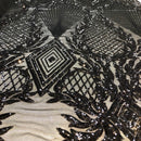 Alpica Geometric Stretch Sequins Fabric