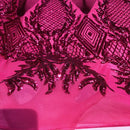 Alpica Geometric Stretch Sequins Fabric