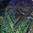 Alpica Geometric Stretch Sequins Fabric