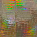 Iridescent Faux Crocodile Vinyl Fabric