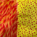 Three Spike Shaggy Faux Fur Fabric