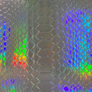 Iridescent Viper Sopythana Snake Skin Vinyl Fabric
