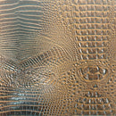 Amazon 3D Embossed Gator Faux Leather Vinyl Fabric