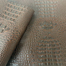 Amazon 3D Embossed Gator Faux Leather Vinyl Fabric