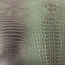 Amazon 3D Embossed Gator Faux Leather Vinyl Fabric