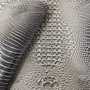 Amazon 3D Embossed Gator Faux Leather Vinyl Fabric