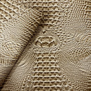 Amazon 3D Embossed Gator Faux Leather Vinyl Fabric
