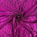 Metallic Pleated Foil Spandex Fabric