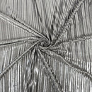 Metallic Pleated Foil Spandex Fabric