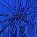 Metallic Pleated Foil Spandex Fabric