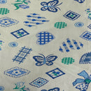 Butterfly Printed Hearts Poly Cotton Fabric