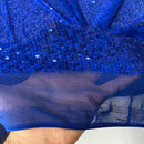 Mille Stripe Stretch Sequins Fabric